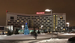 Наружные вывески и крышная установка для отеля Sheraton Москва